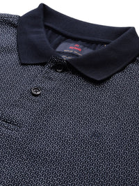 Raymond Slim Modern Fit Printed Polo Collar Pure Cotton T-shirt