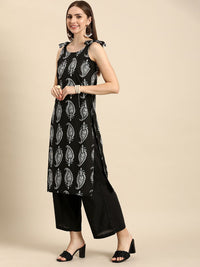 Anouk Women Pure Cotton Ethnic Motifs Printed Regular Kurta with Palazzos