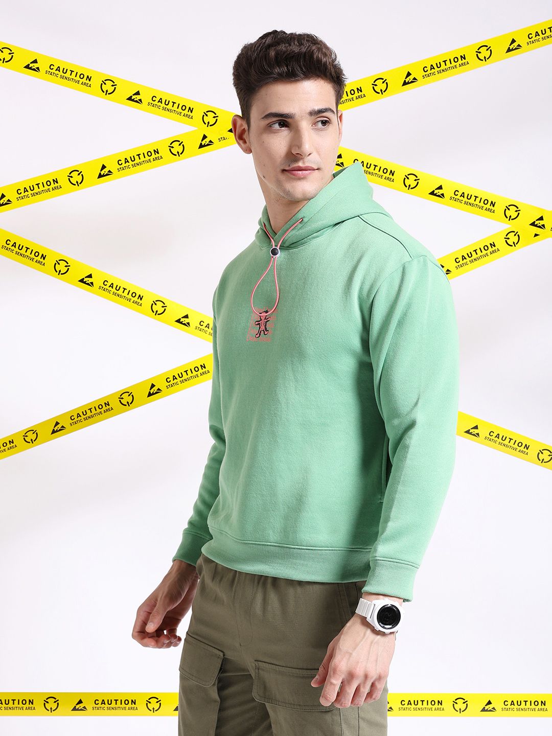The Indian Garage Co Graphic Printed Hooded Pullover Sweatshirt