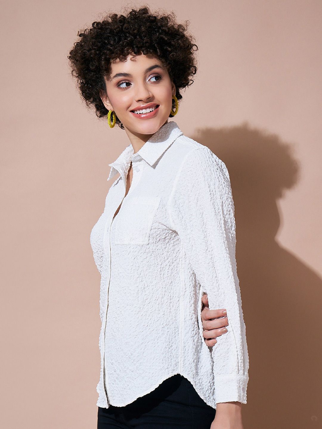 SASSAFRAS BASICS Self Designed Casual Shirt