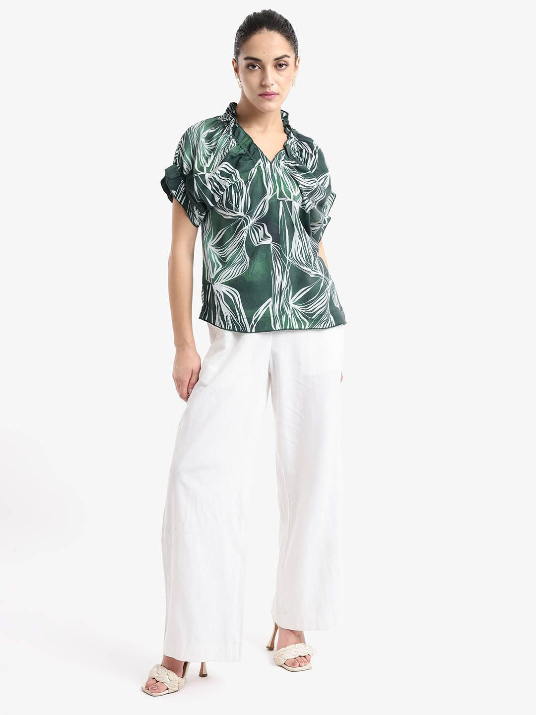 RAREISM Tropical Print Top