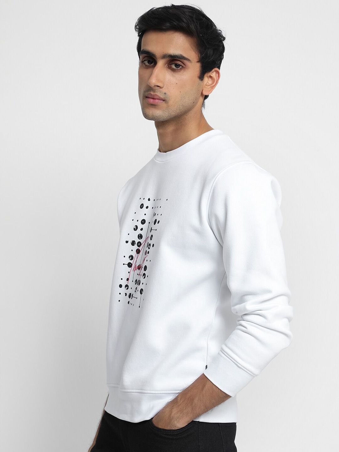 RARE RABBIT Men Venicee Graphic Printed Sweatshirt