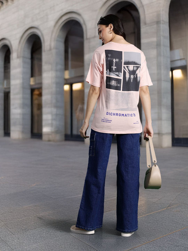 DressBerry Women Printed Drop-Shoulder Sleeves T-shirt