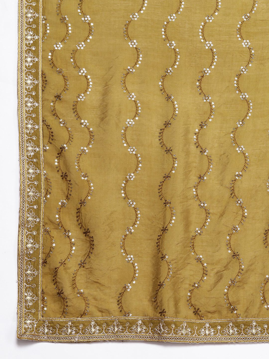 Indo Era Women Ethnic Motifs Embroidered Regular Sequinned Kurta with Trousers & Dupatta