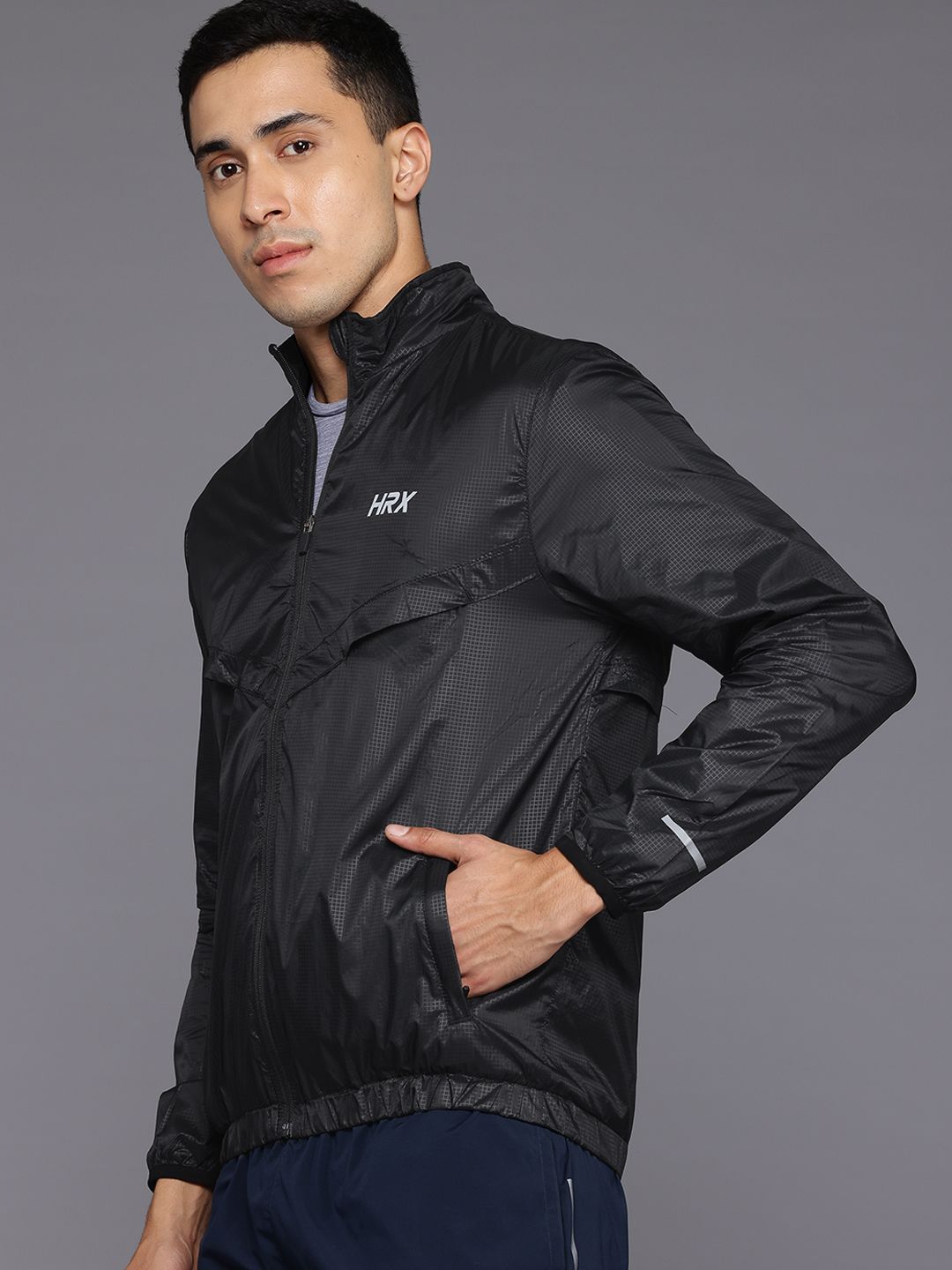 HRX by Hrithik Roshan Brand Logo Running Tailored Jacket