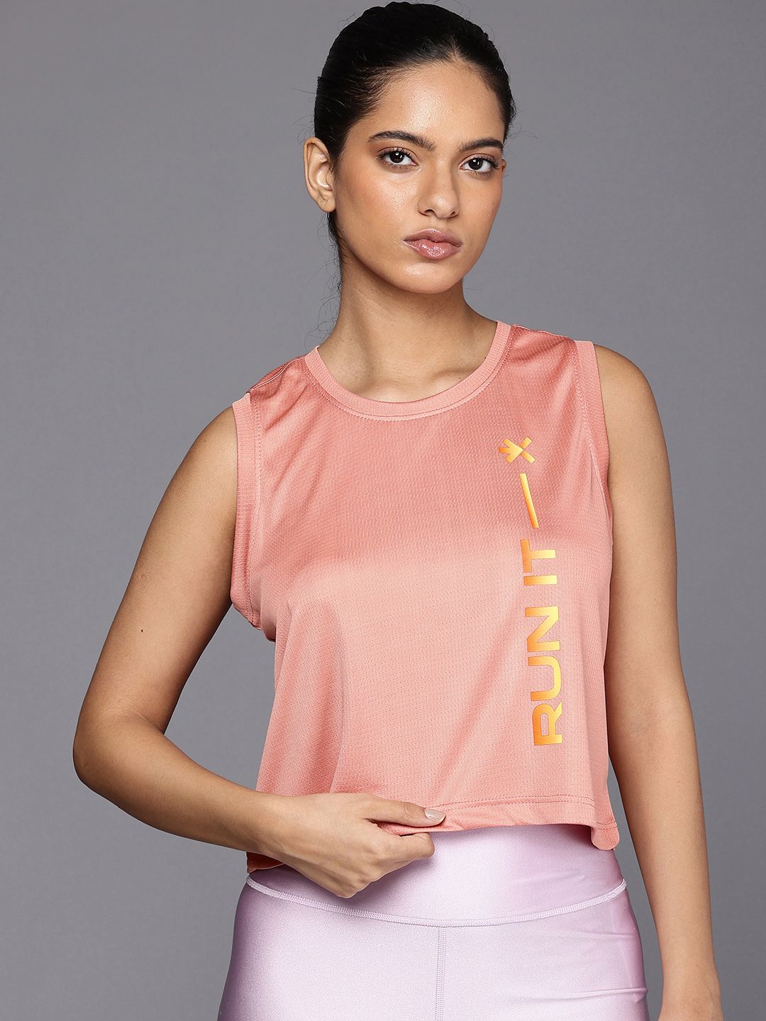 HRX by Hrithik Roshan Typography Printed Rapid-Dry Running T-shirt