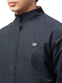 Being Human Men Navy Blue Crop Bomber Jacket