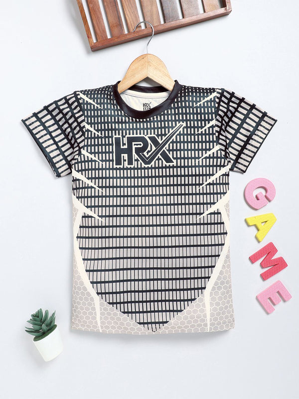HRX by Hrithik Roshan Boys Geometric Printed T-shirt