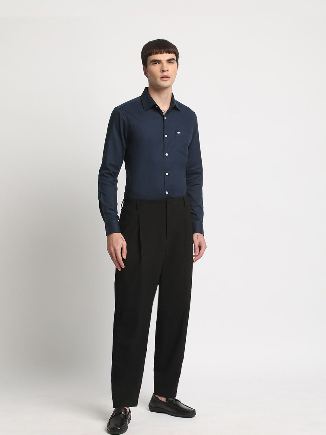 THE BEAR HOUSE Slim Fit Opaque Cotton Formal Shirt