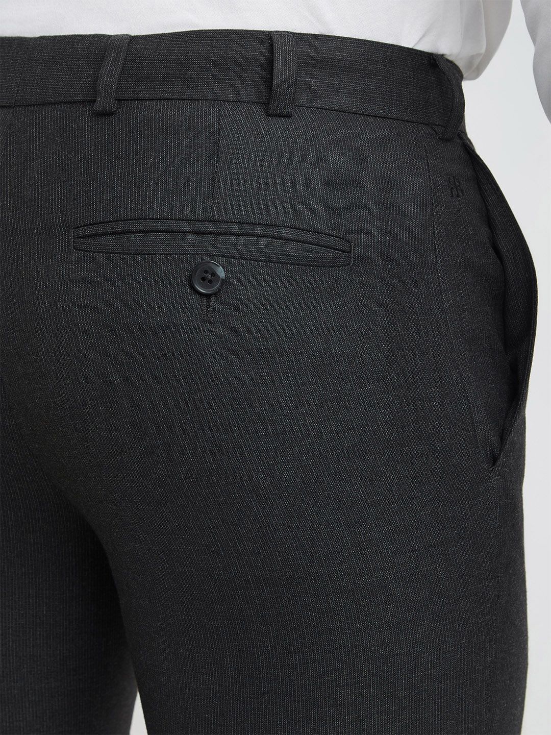 Raymond Men Textured Slim Fit Formal Trousers
