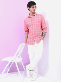 HIGHLANDER Men Checked Slim Fit Casual Shirt