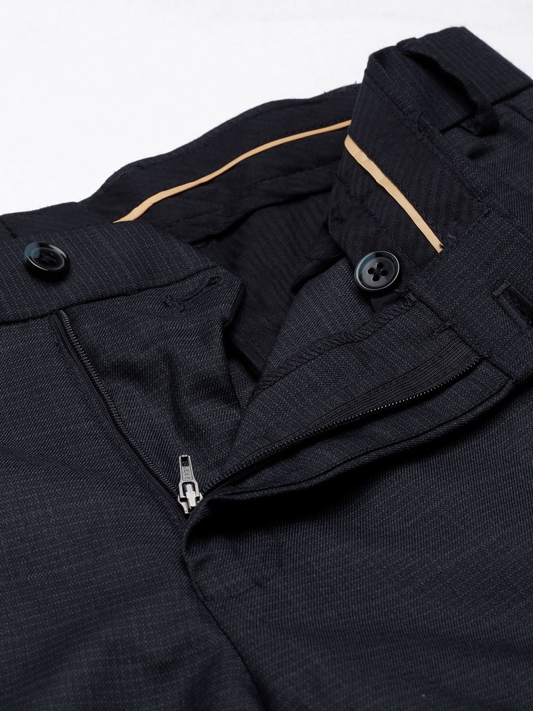 Raymond Men Checked Slim Fit Formal Trousers