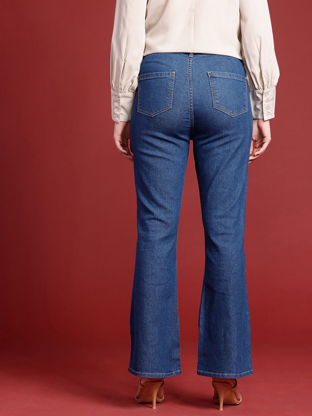 all about you Women Slim Bootcut High-Rise Stretchable Jeans