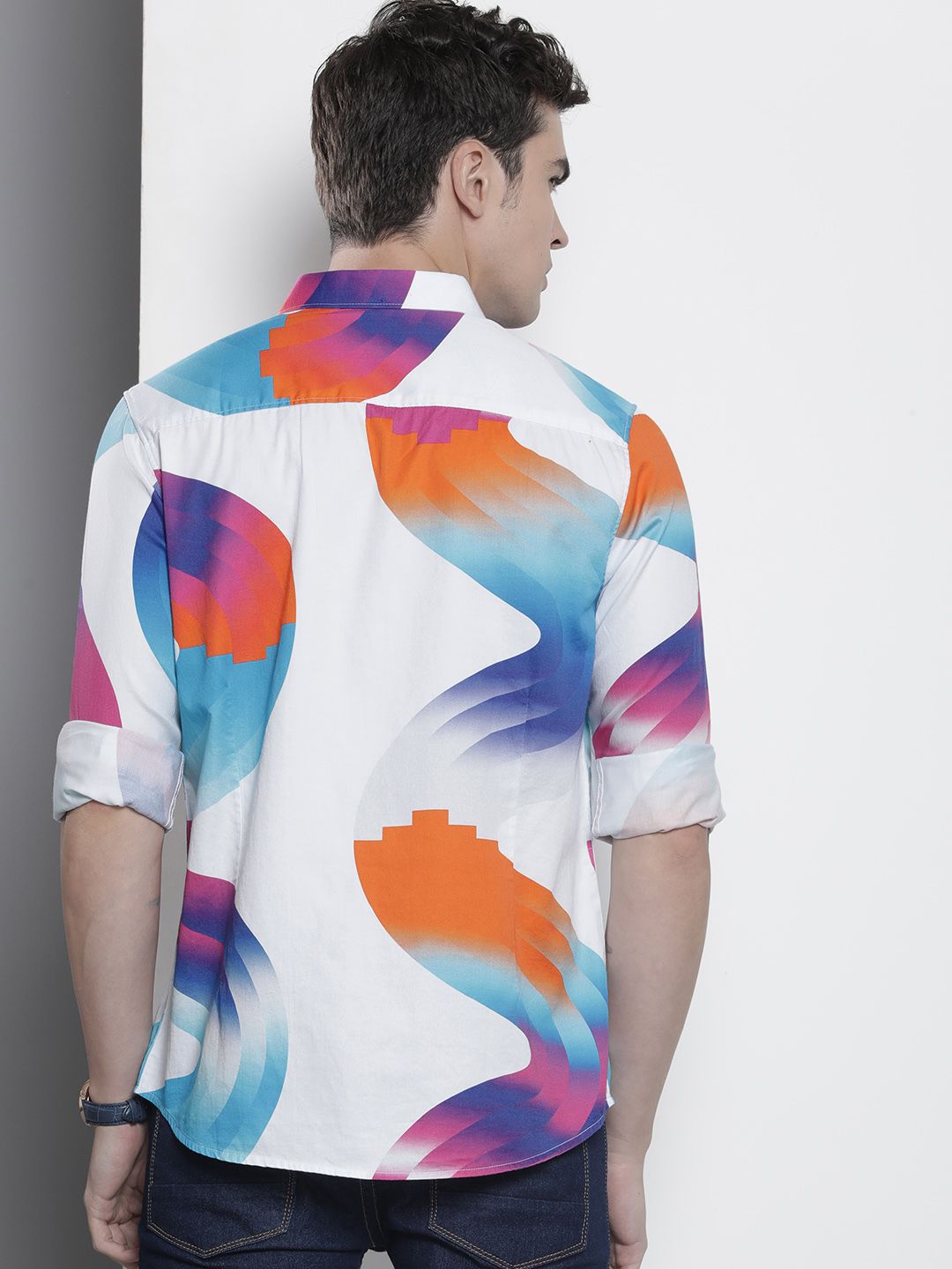 The Indian Garage Co Men Slim Fit Opaque Printed Casual Shirt
