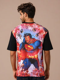 T-Shirt T-Shirt Leher Bercetak Grafik Indian Superman T-Shirt