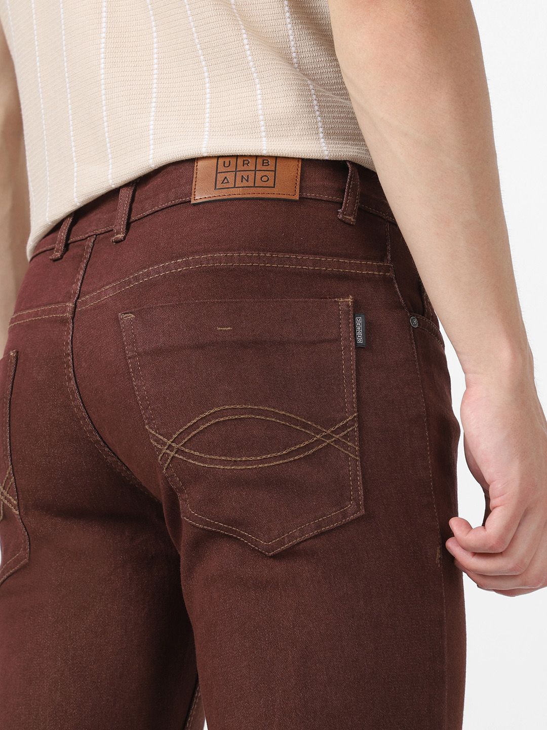 Urbano Fashion Men Mid Rise Light Fade Stretchable Bootcut Jeans