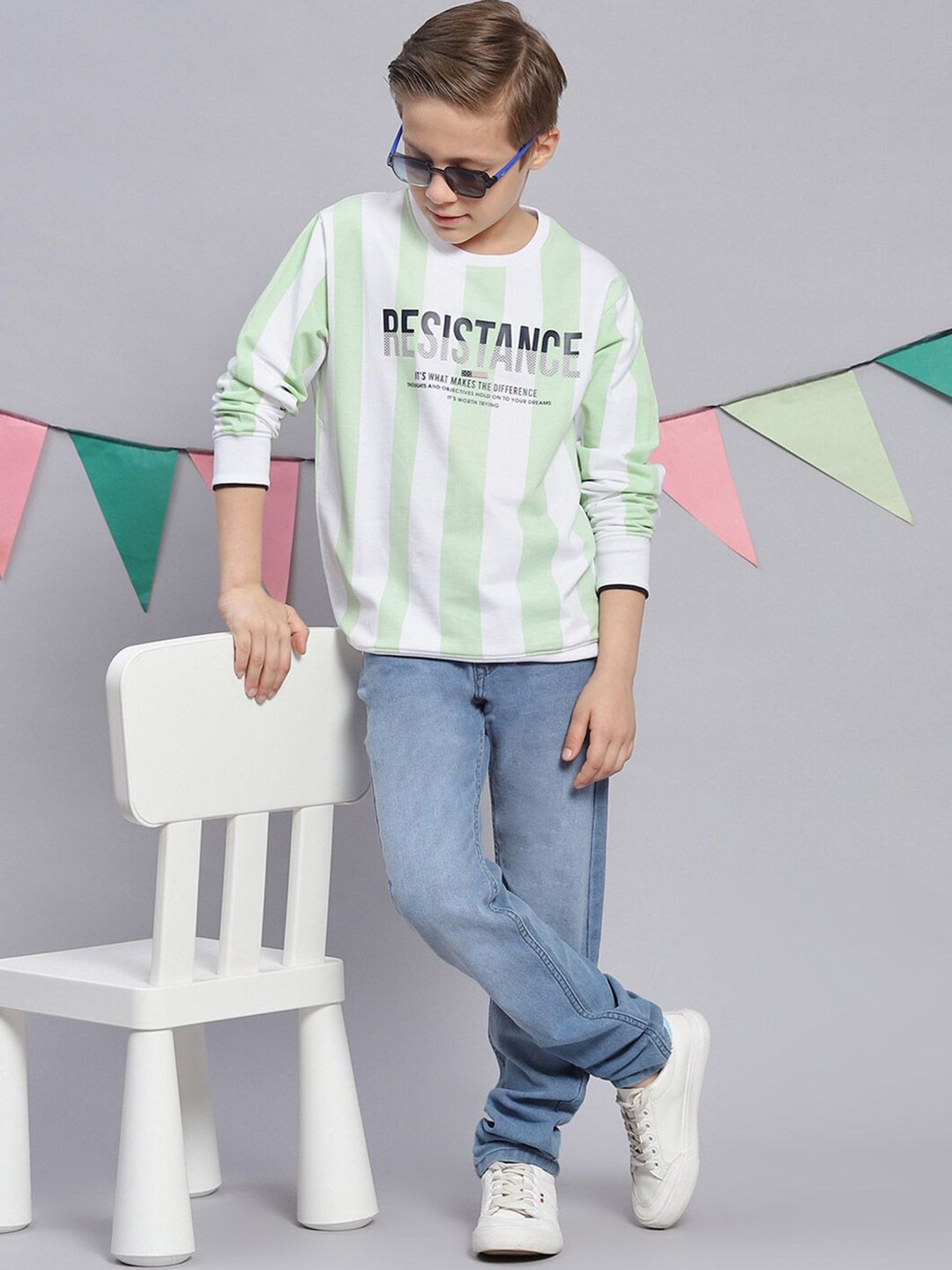 Monte Carlo Boys Typography Printed Pure Cotton Pullover