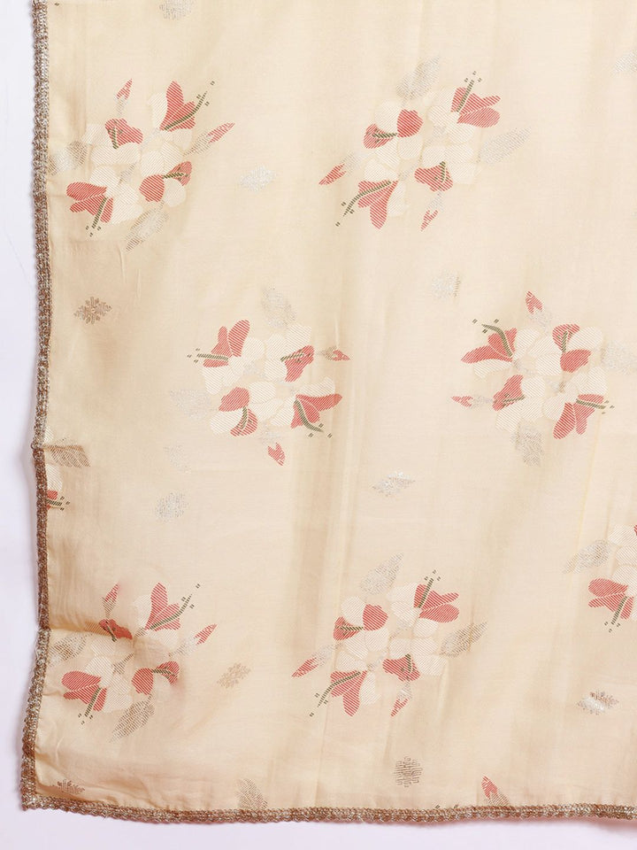all about you Midi Fit & Flare Ethnic Dress with Dupatta