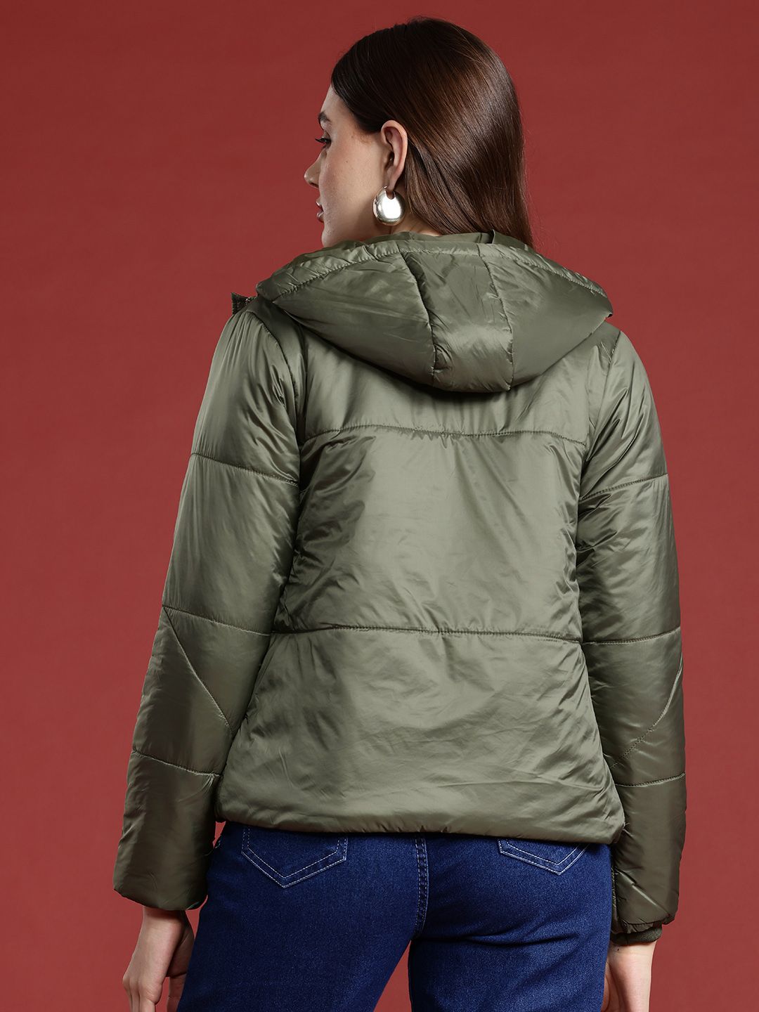 all about you Military inspired Hooded Padded Jacket