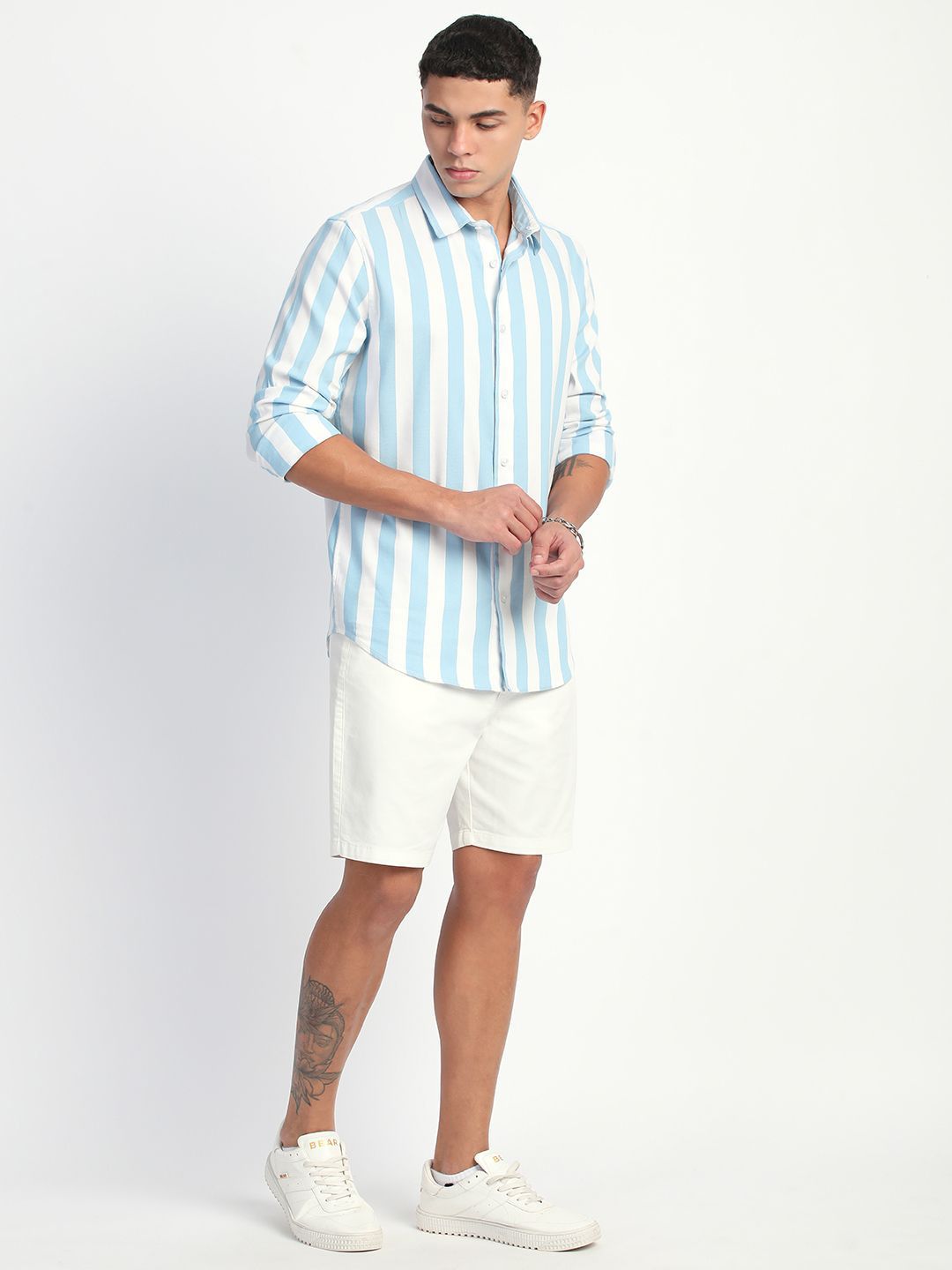 THE BEAR HOUSE Men Slim Fit Striped Casual Shirt