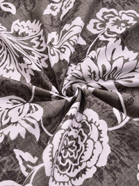 KLOTTHE Brown & White Printed 300 TC Double Bedsheet With 2 Pillow Covers- 2.5 m x 2.25 m