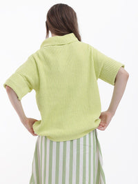 RAREISM Cable Knit Self Design Cowl Neck Ribbed Pullover