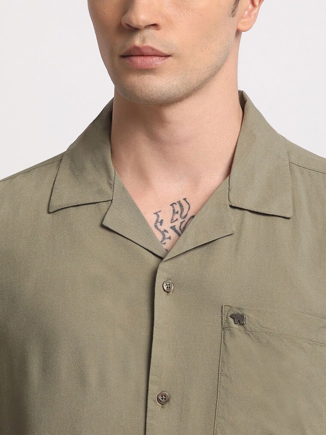 THE BEAR HOUSE Solid Casual Shirt