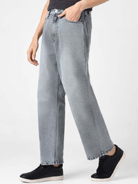 Urbano Fashion Men's Loose Baggy Fit Washed Jeans Non-Stretchable