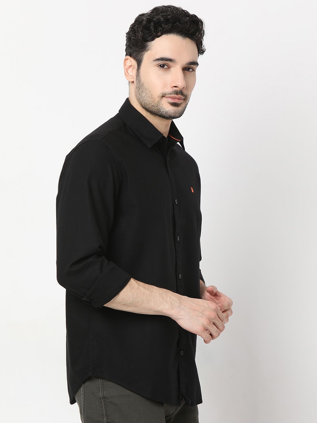 SPYKAR Pure Cotton Slim Fit Opaque Casual Shirt