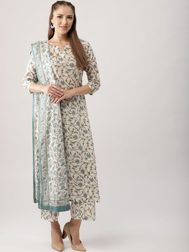Libas Floral Vine Pure Cotton Kurta Set