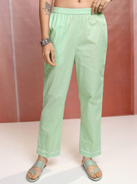 Vishudh Floral Embroidered Pure Cotton Straight Kurta with Trousers & With Dupatta