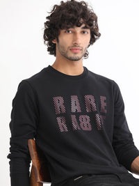 RARE RABBIT Men Marcia Typography Printed Sweatshirt