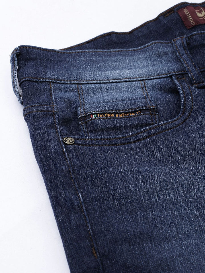 The Indian Garage Co Men Blue Slim Fit Mid-Rise Clean Look Jeans