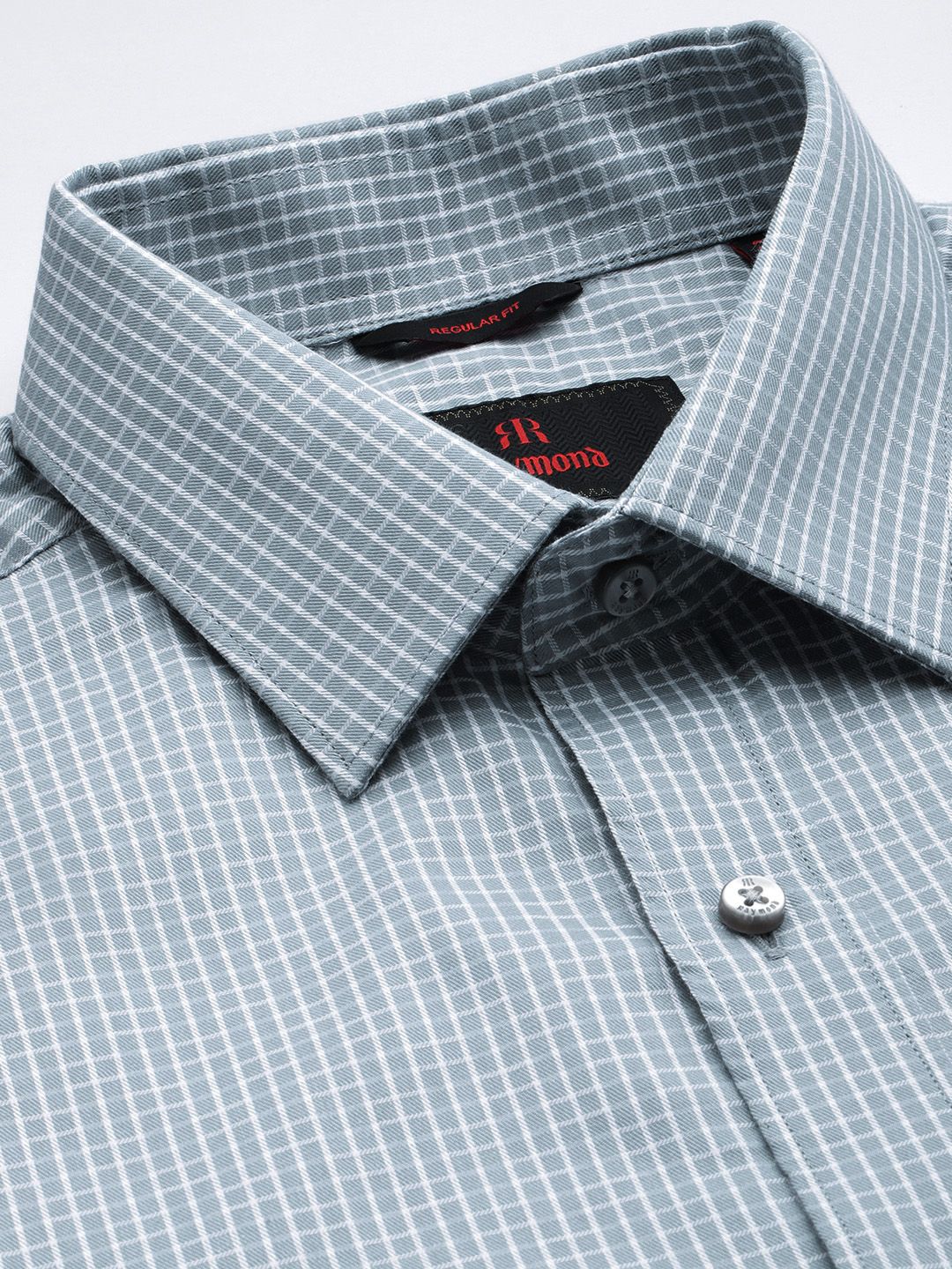 Raymond Pure Cotton Opaque Checked Formal Shirt