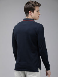THE BEAR HOUSE Pure Cotton Polo Collar Applique Slim Fit T-shirt