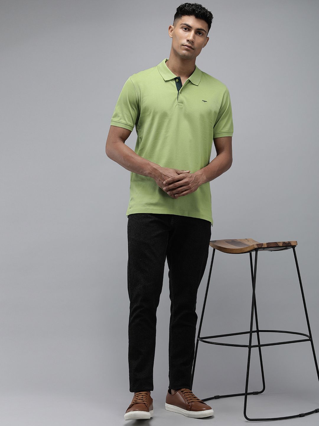 Park Avenue Polo Collar Pure Cotton Slim Fit T-shirt