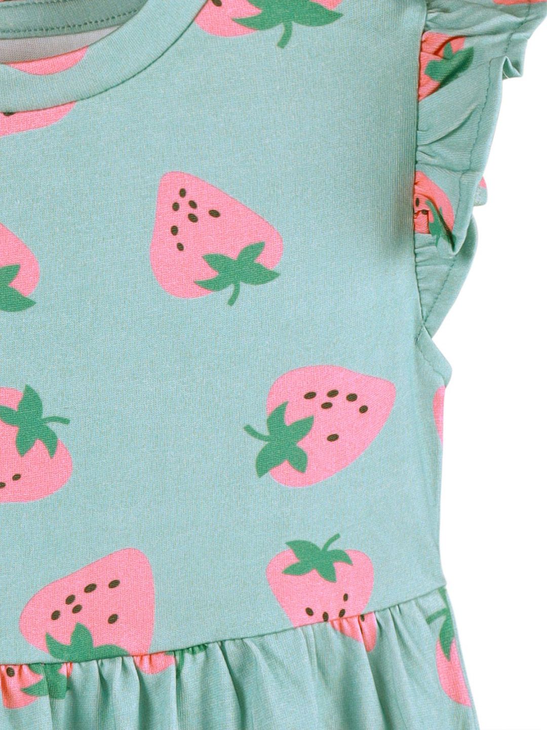 HELLCAT Girls Pack of 2 Printed Flutter Sleeves Cotton Fit and Flare Dresses