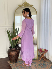 KALINI Women Floral Embroidered Regular Thread Work Kurta with Trousers & With Dupatta