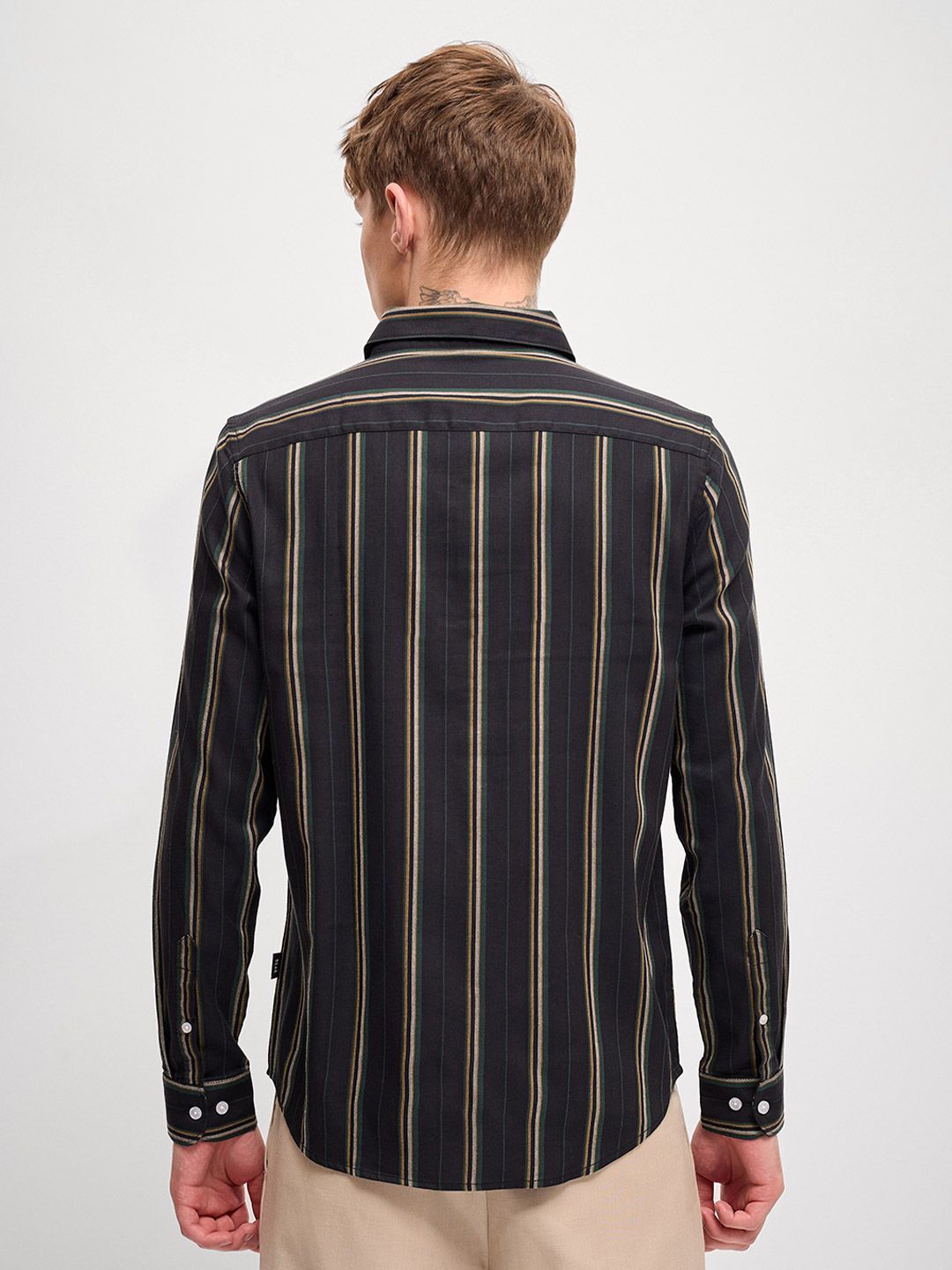 THE BEAR HOUSE Men Slim Fit Striped Casual Shirt