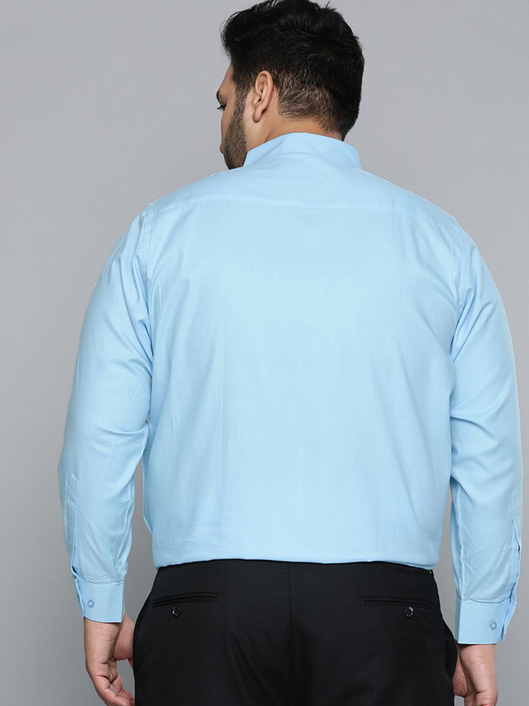 DENNISON Men Blue Smart Slim Fit Pure Cotton Solid Formal Shirt