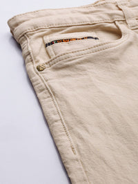 The Indian Garage Co Men Beige Slim Fit Stretchable Jeans