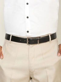 Teakwood Leathers Men Textured Leather Reversible Belt