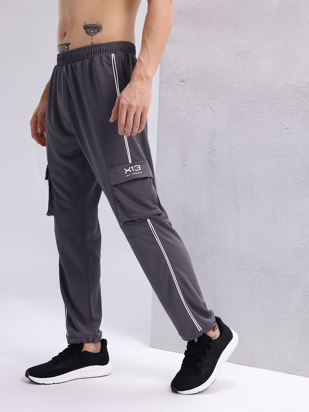 HRX by Hrithik Roshan Men Rapid-Dry Cargo Style Training Joggers