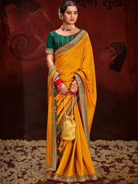 Saree mall Embellished Beads and Stones Silk Blend Sarees