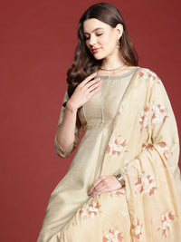 all about you Midi Fit & Flare Ethnic Dress with Dupatta