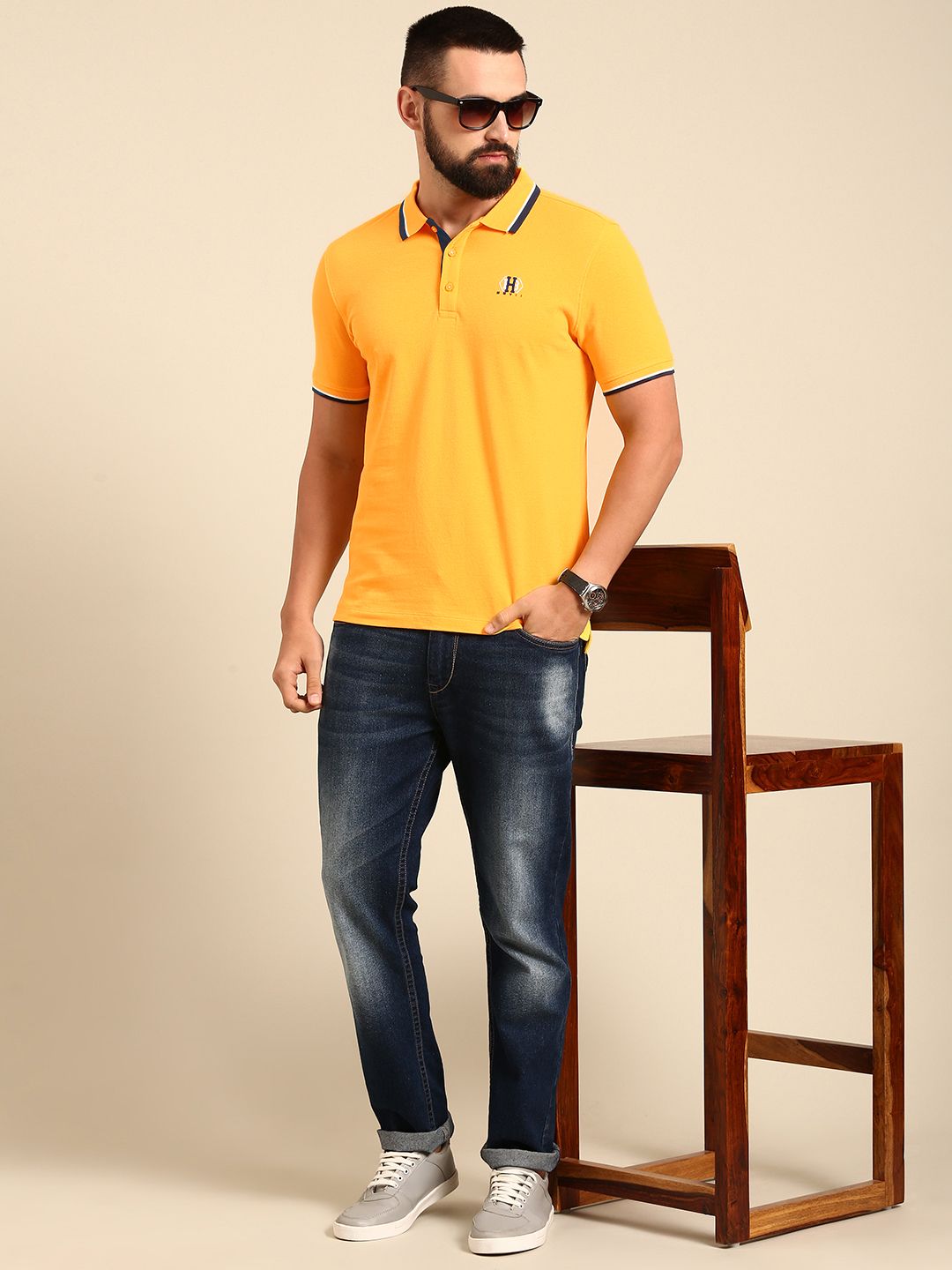 Being Human Polo Collar Pure Cotton T-shirt