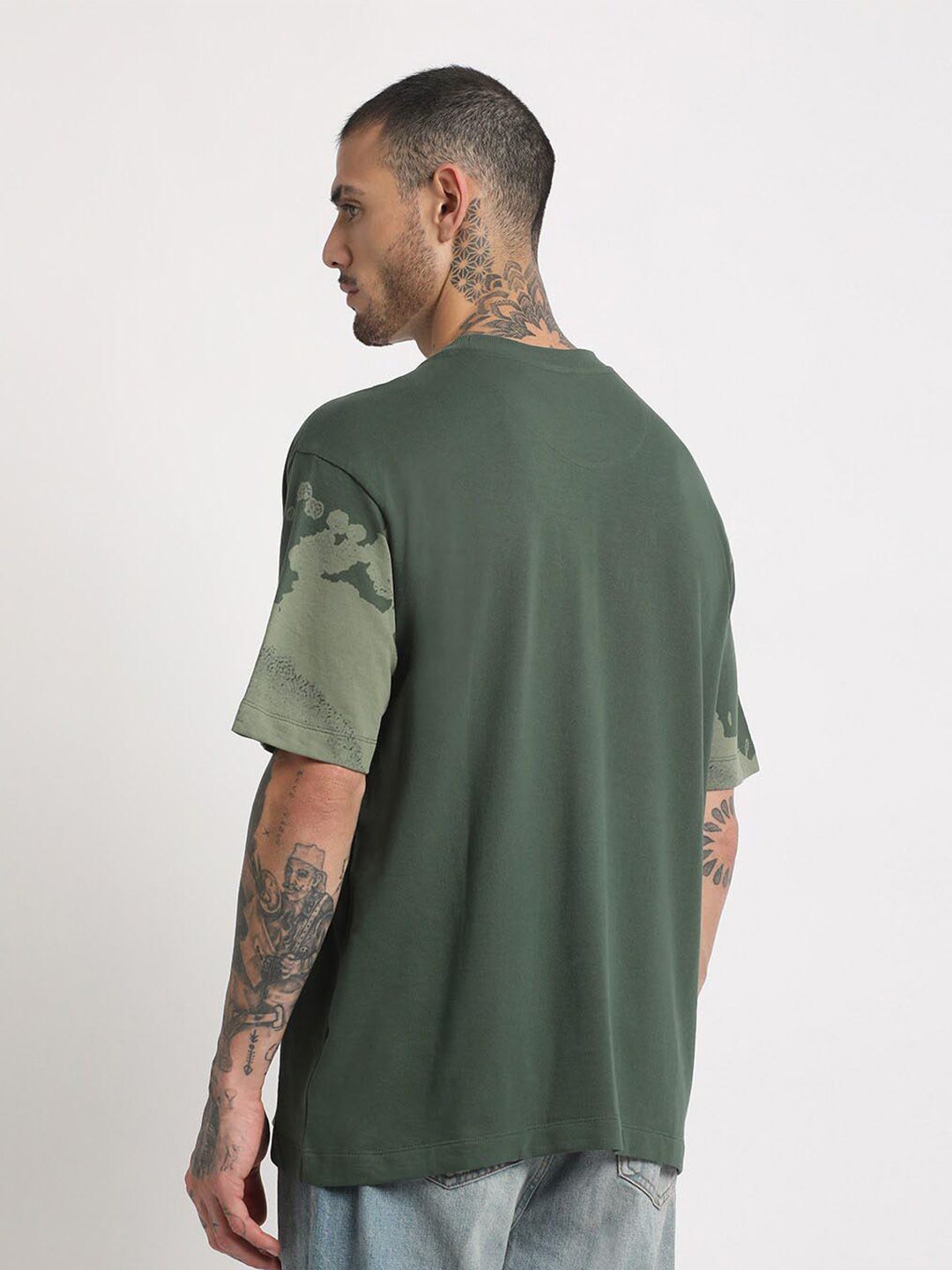 THE BEAR HOUSE Abstract Printed Regular Fit Cotton T-shirt