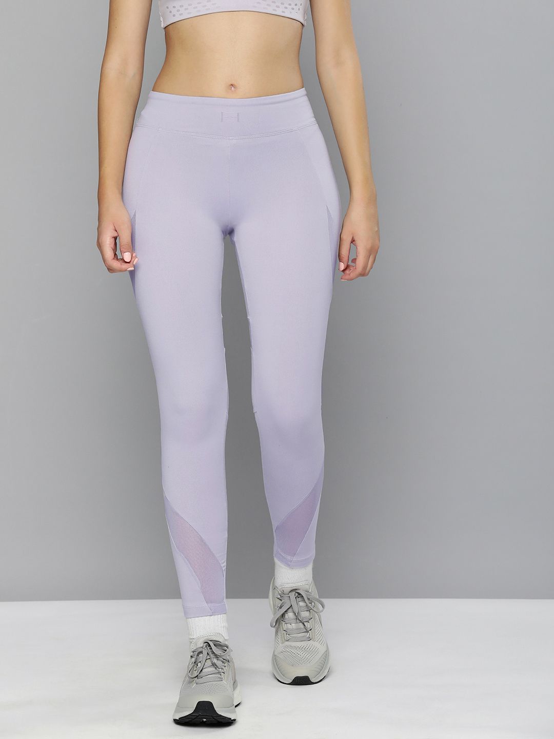 HRX By Hrithik Roshan EDGE Women Misty Lilac Rapid-Dry Cut & Sew Tights