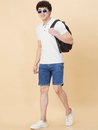 Being Human Men Washed Denim Shorts