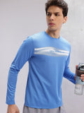 HRX by Hrithik Roshan Men Brand Logo Striped Rapid-Dry Running T-shirt